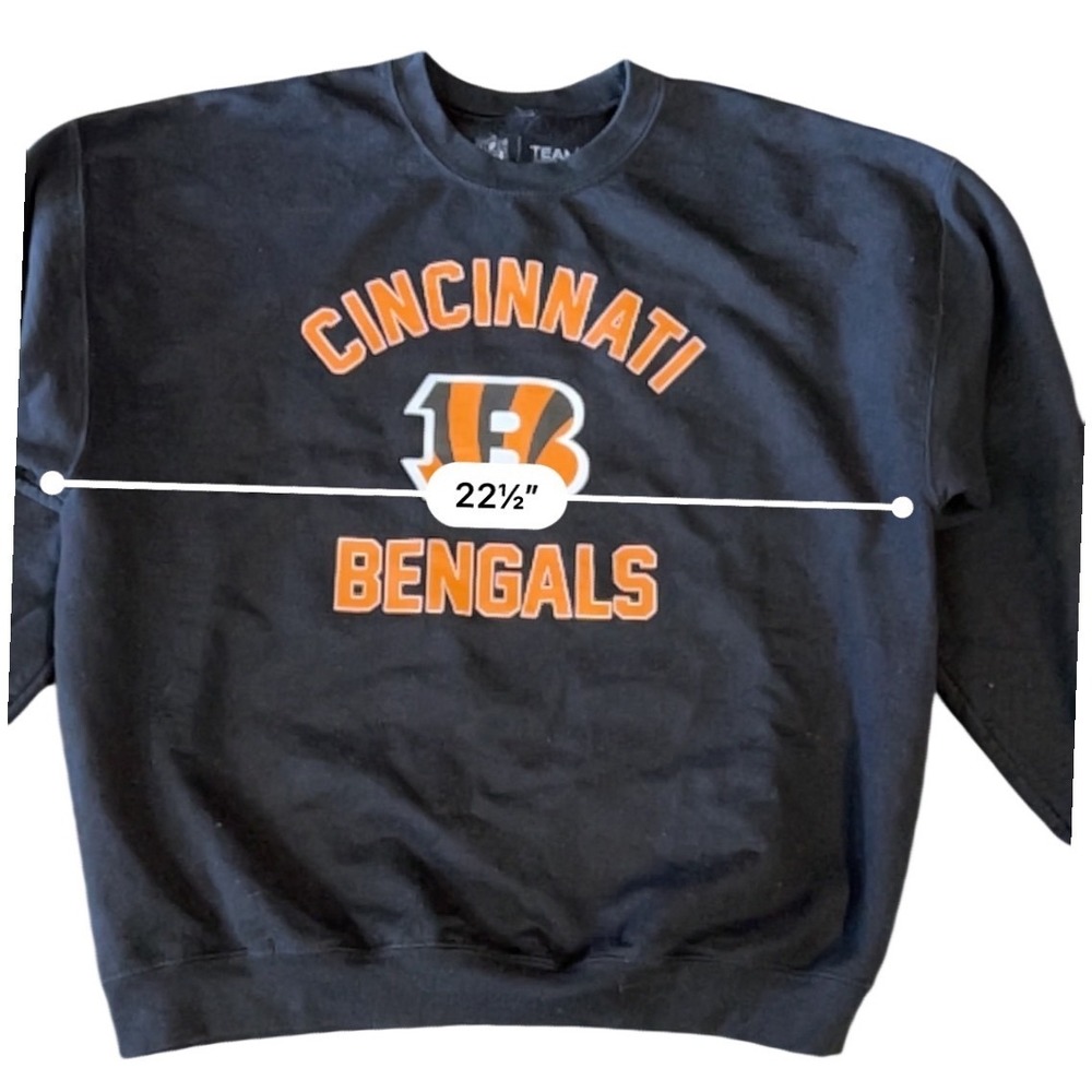 NFL Cincinnati Bengals Crewneck Sweatshirt Black Graphic Pullover Mens Large - Picture 3 of 4